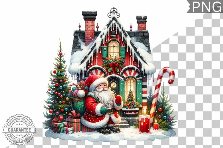 Christmas Santa Sublimation - Clipart PNG Design example image 1