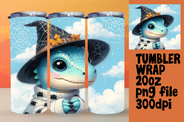 Trendy 20oz Tumbler Wrap File , Halloween Dino