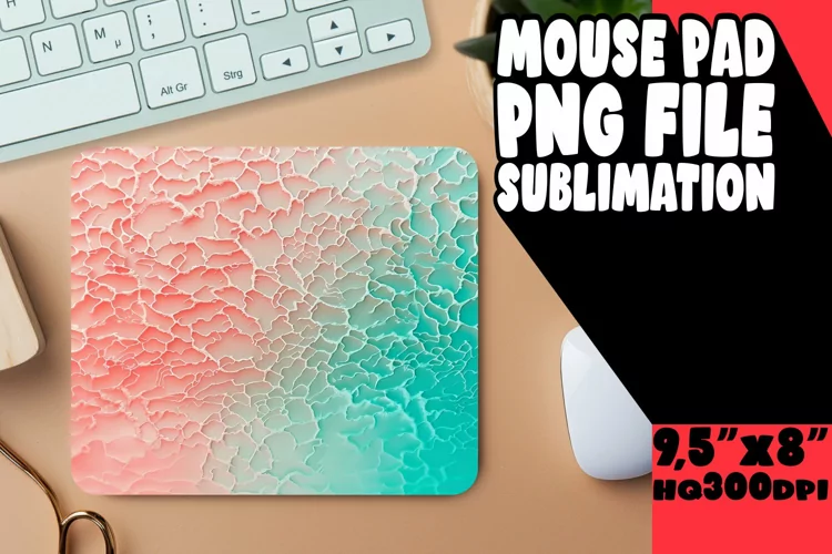 Colorful Gradient Pattern Mouse Pad Sublimation