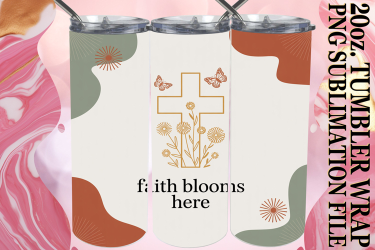 Bright mornings 20oz tumbler wrap, Religious