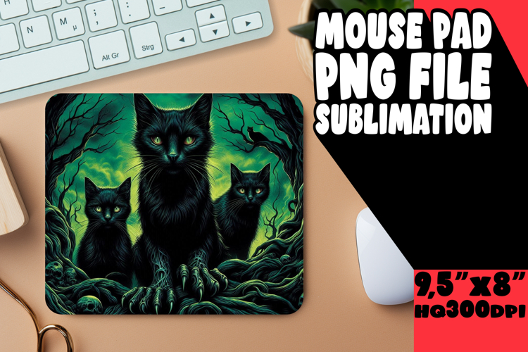 Enchanted Desk Pad PNG Style, Horror Halloween