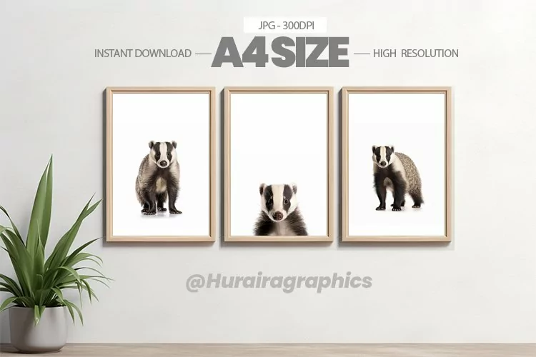 Safari Animal Wall Art - 03 Variations