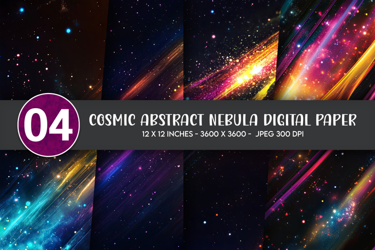 Cosmic Abstract Nebula Digital Paper example image 1