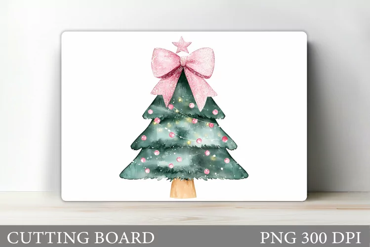 Christmas Tree Cutting Board Design. Kitchen Cutting Board