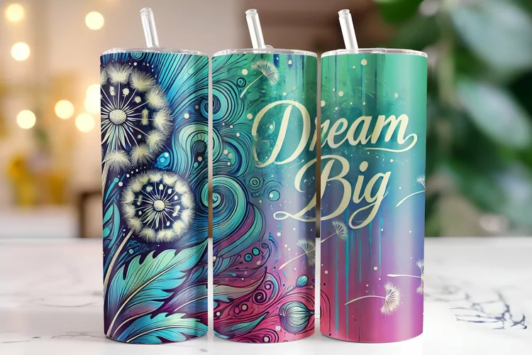 Dream Big Tumbler Wrap | Sublimation | Tumblers