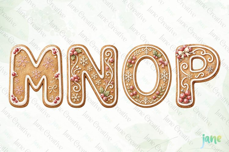 Cookie Letters Clipart example image 1