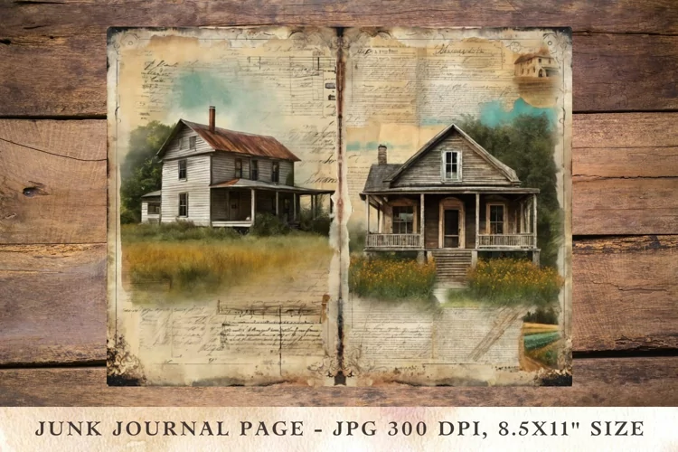 Printable Junk Journal Pages Farmhouse 11