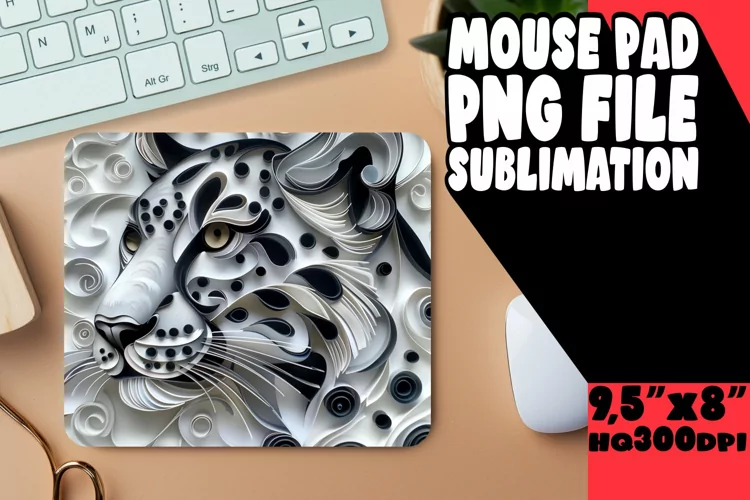 Purrfection Sublimation Mouse Pad - 3D Design