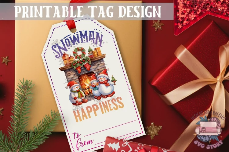 Watercolor Christmas Gift Tag Christmas Ornaments PNG