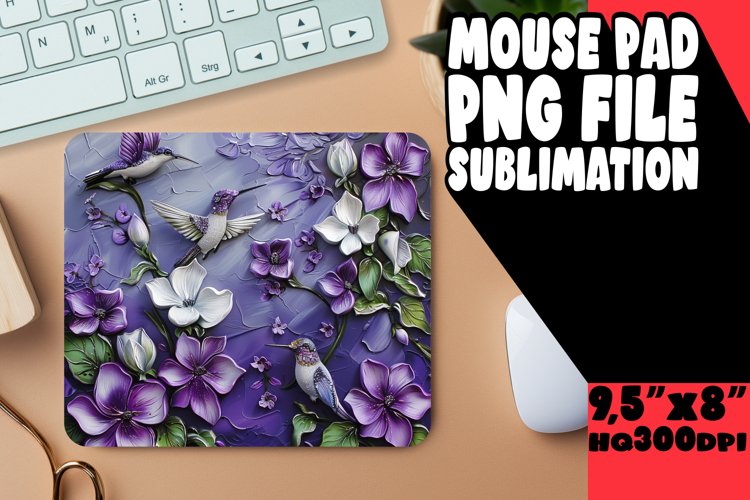 Colorful 3D Petals Design Mouse Pad