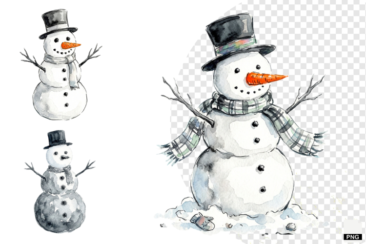 Snowman Party Clipart