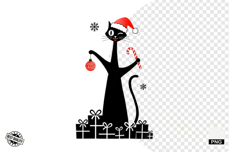 Christmas Cat Clipart Image 14