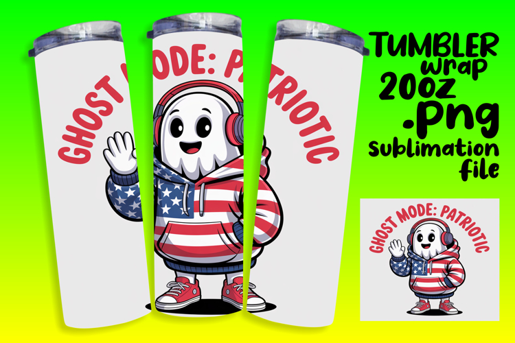 Sublimation Designs for 20oz Tumblers , Funny Ghost
