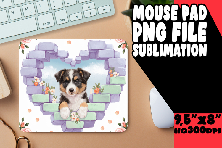 BLISSFUL MOUSE PAD PLAYFUL DESIGN, Cute Dog