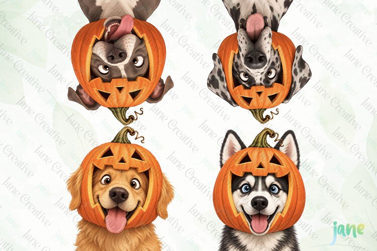 Cute Halloween Dog Clipart example image 1