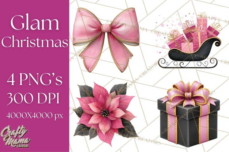 Gold Christmas Ornament Clipart Image 2