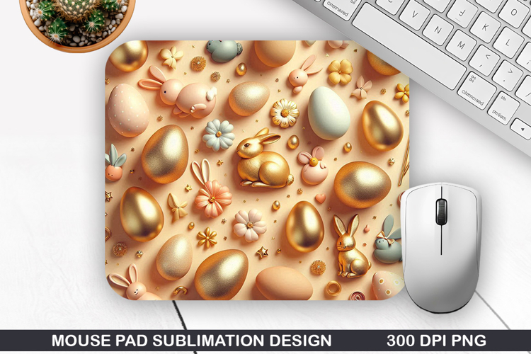 Easter Eggs Mouse Pad Sublimation, Easter Mouse Pad PNG