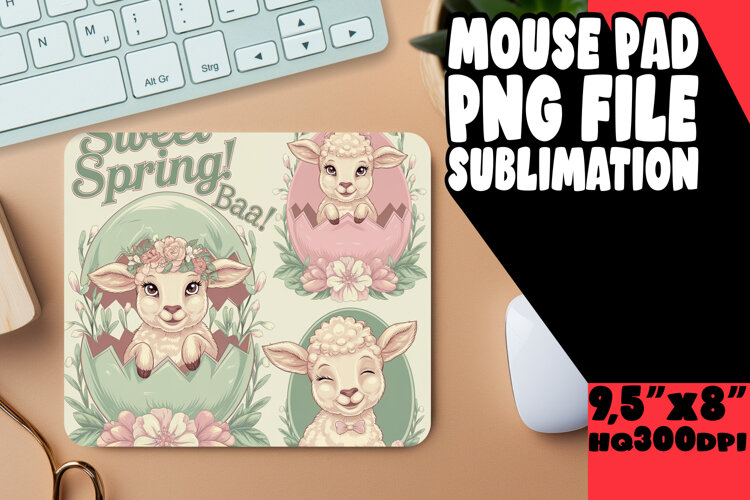 Sweet Mouse Pad Design Sublimation, Cute Easter example image 1