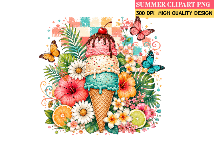 Summer Whimsical Clipart,Summer png,Beach Sublimation png