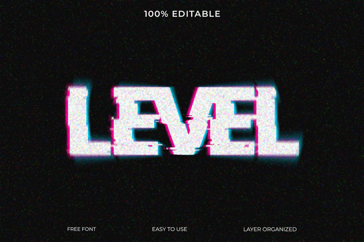 Level Editable Text Effect Style example image 1