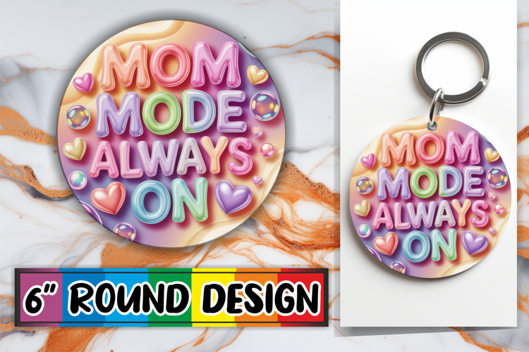 Joyful Round Keychain Magic, Mothers Day