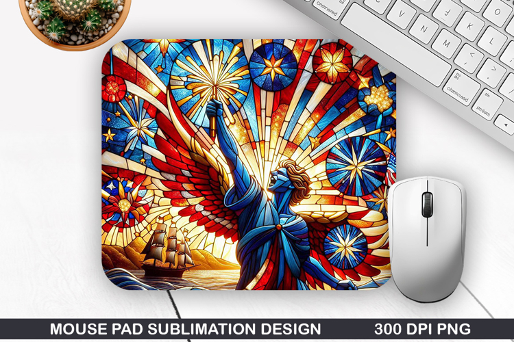 Liberty Mouse Pad Sublimation, 4th Of July Mouse Pad PNG