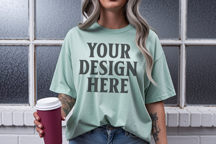 Chalky Mint Christmas Comfort Colors 1717 TShirt Mockup,cc17