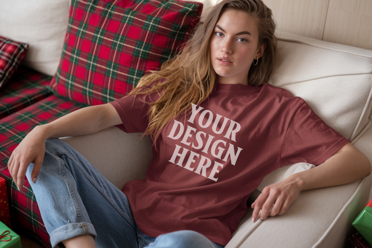 Chili Christmas Comfort Colors 1717 T-shirt Mockup