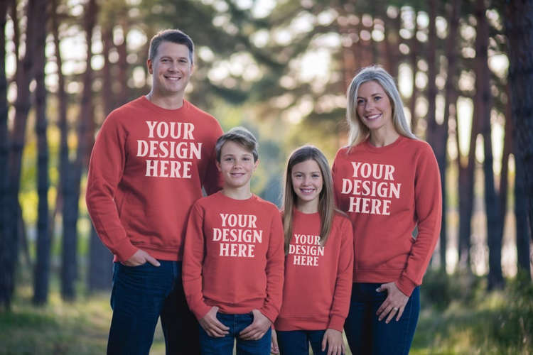 Christmas Family Group Tshirt Mockups