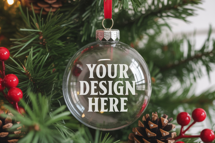 Acrylic Christmas Ornament Mockups , acrylic blank mockup