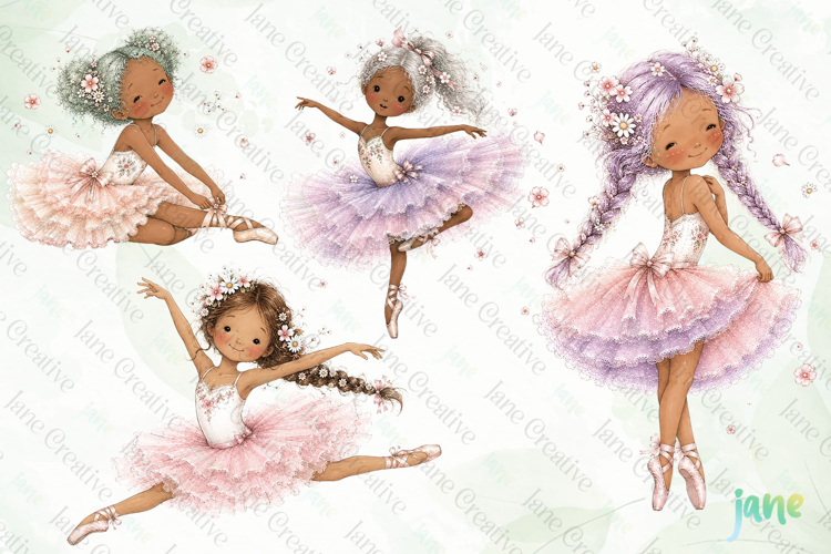 Cute Ballerina Clipart Image 13