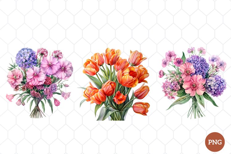 Watercolor Wildflowers Clipart