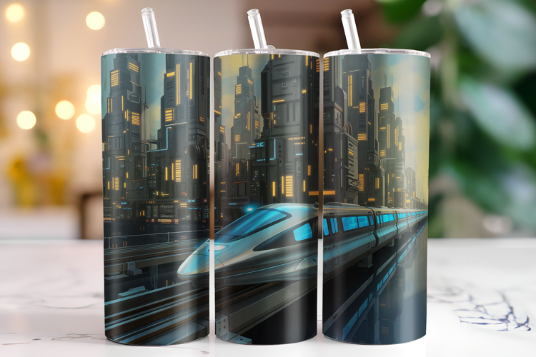 Train Tumbler Wrap | Sublimation | Tumblers