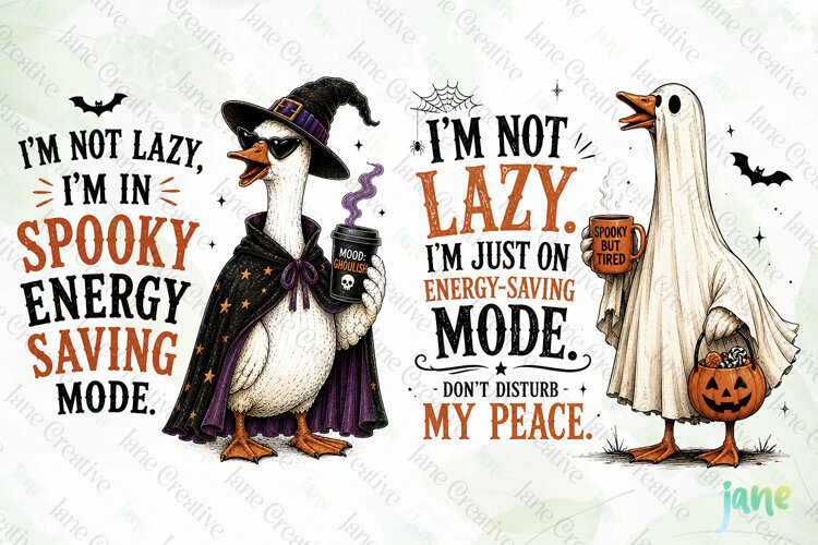 Funny Halloween Goose Clipart example image 1