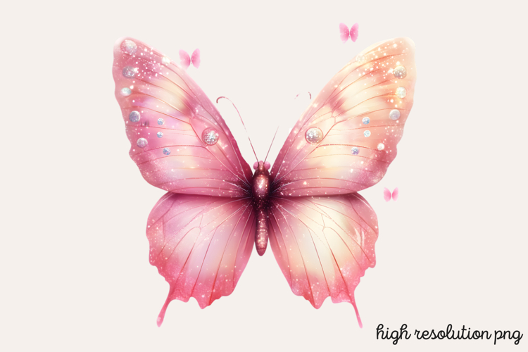 Pink Butterfly Clipart Image 17