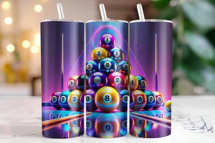 snooker Tumbler Wrap | Sublimation | Tumblers example image 1
