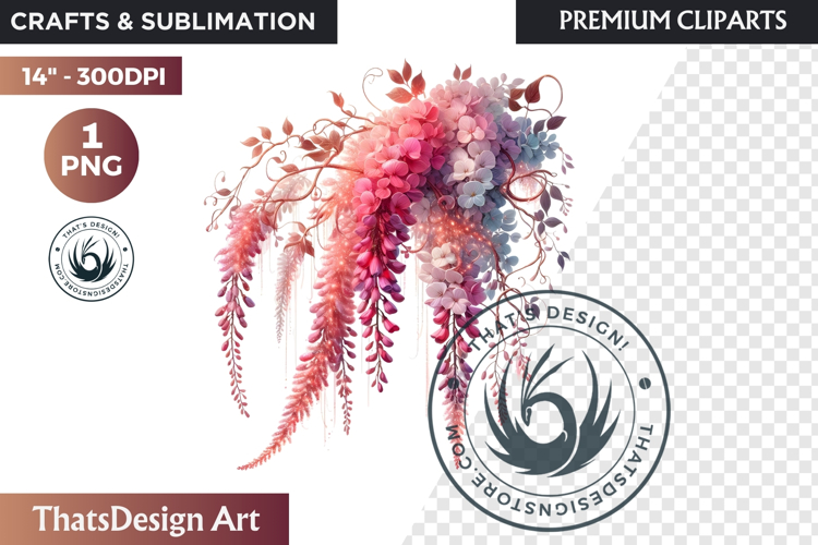 Pink Rose Gold flower Clipart, Abstract Flowers Wedding PNG