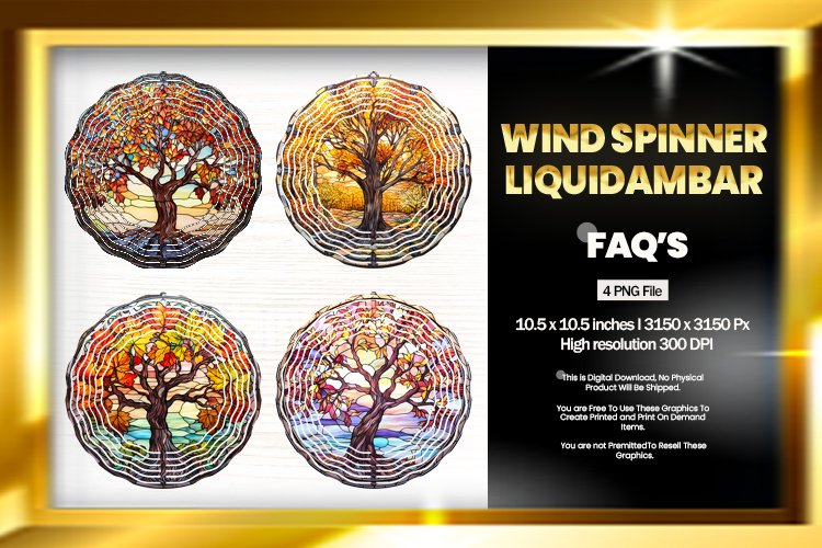 Liquidambar Wind Spinner Sublimation - 04 Variations example image 1