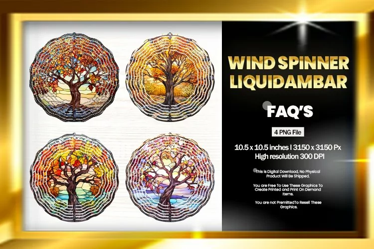 Liquidambar Wind Spinner Sublimation - 04 Variations
