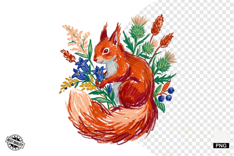 Autumn Wildflowers Meadow Clipart