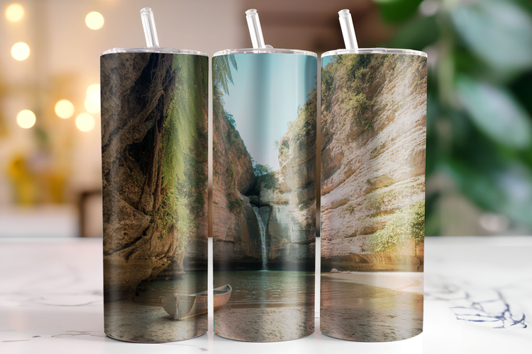 Waterfall Tumbler Wrap | Sublimation | Tumblers