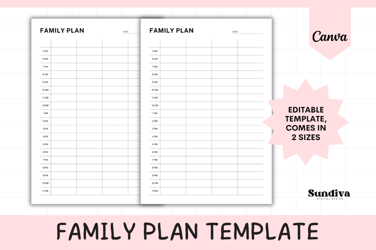 Family Plan Canva Template 1