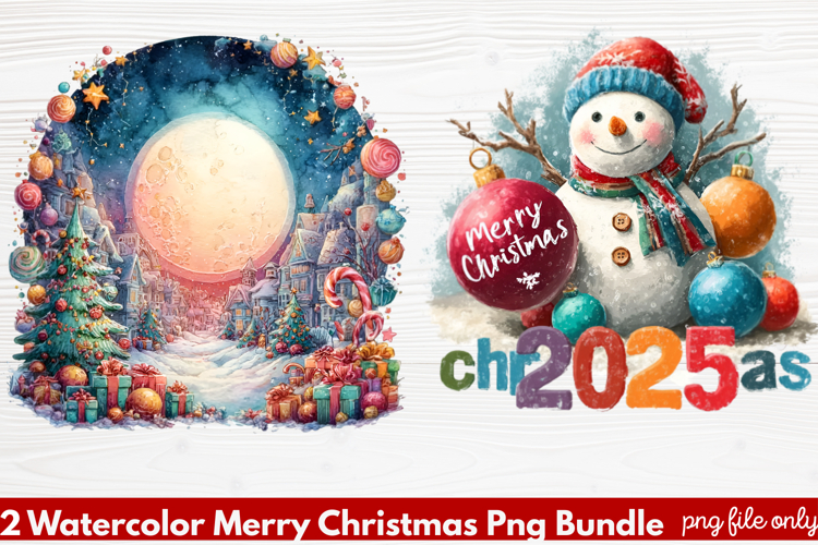 Christmas Watercolor Clipart Image 2