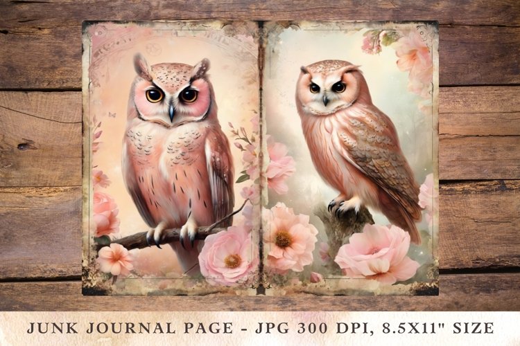 Printable Junk Journal Pages owl 5
