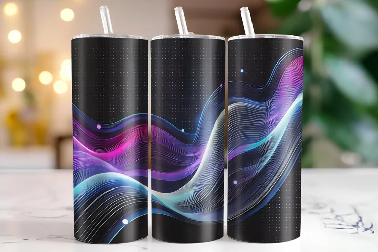 Abstract Waves Tumbler Wrap | Sublimation | Tumblers
