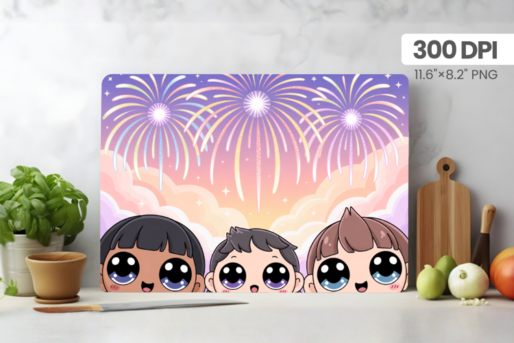 Happy New Year Cutting Board PNG Festive New Years Eve 2026