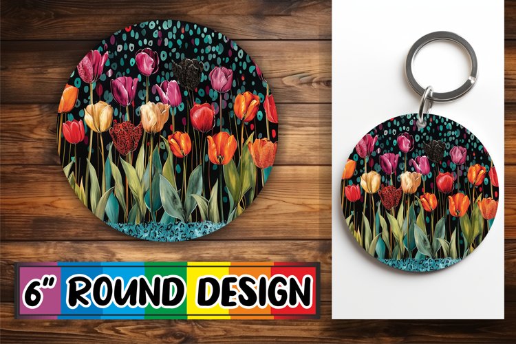 Glitter Leopard Odyssey: Sublimation Round