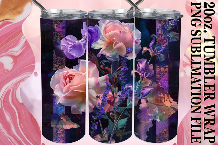 Radiant Springtime Petals Tumbler Wrap 20oz example image 1
