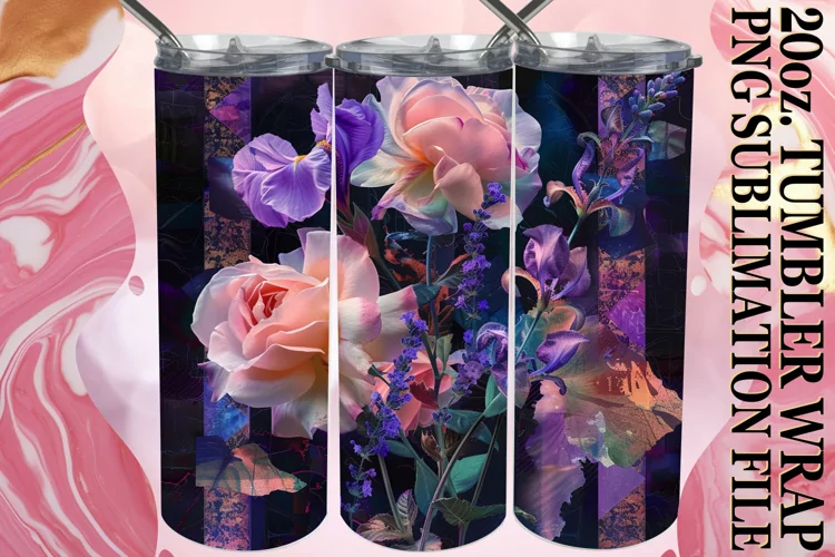 Radiant Springtime Petals Tumbler Wrap 20oz