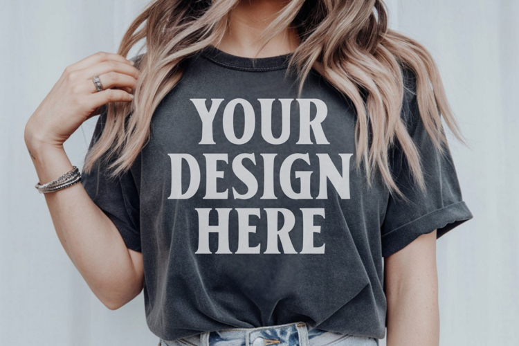 Comfort Colors 1717 Pepper T-Shirt mockup , CC 1717